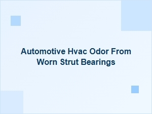Identifying That Odd Musty Smell From Worn Strut Bearings